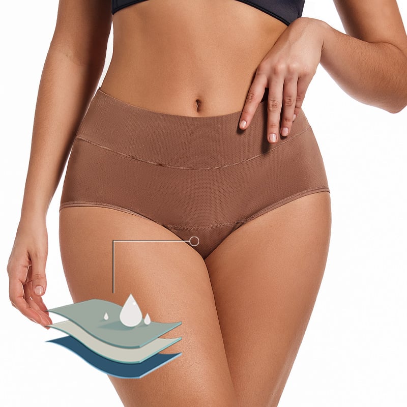 Three-layer women's underwear in multiple colors is available