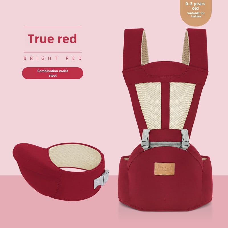 A multi-functional baby waist stool for both front and back use