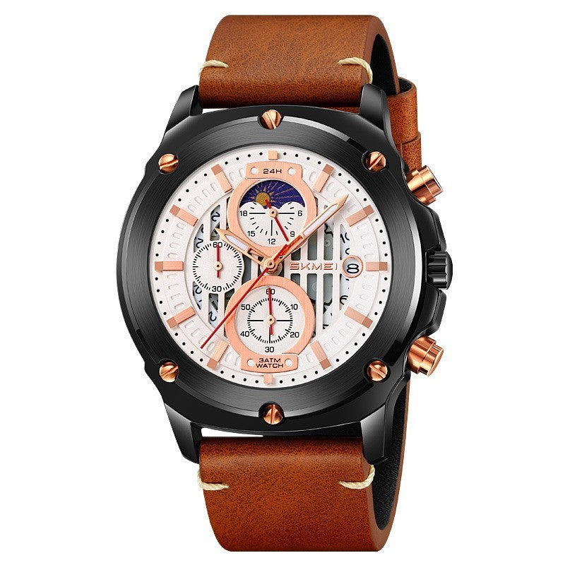 Multi-functional Star Timing Quartz Watch For Men