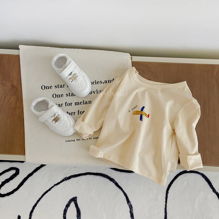 Casual long-sleeved children's and baby top T-shirt base shirt