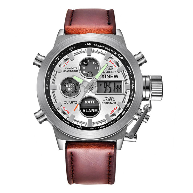 Men's Fashion Belt Multi-functional Watch