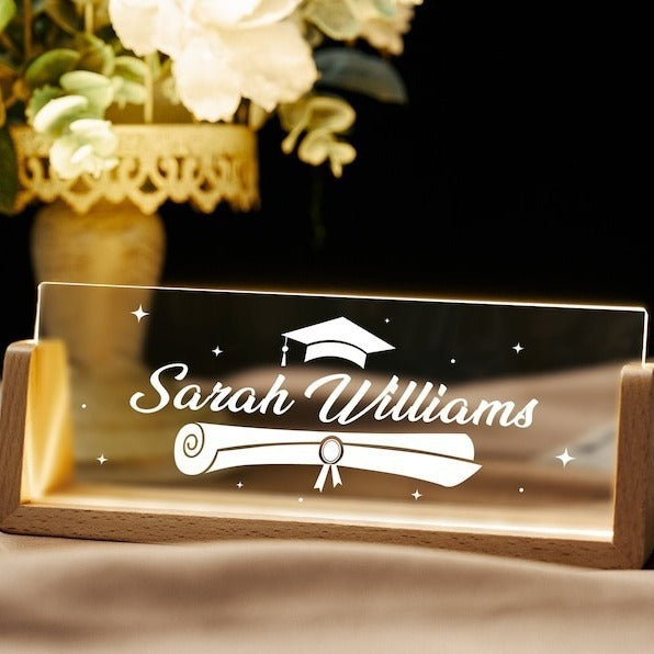 Customized Name Card, Night Light Illuminated Table Card