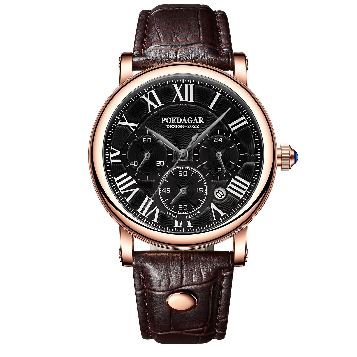 Multifunctional Men's Fashion Quartz Watch Ultra-thin Belt Style