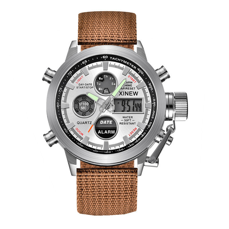 Men's Fashion Belt Multi-functional Watch