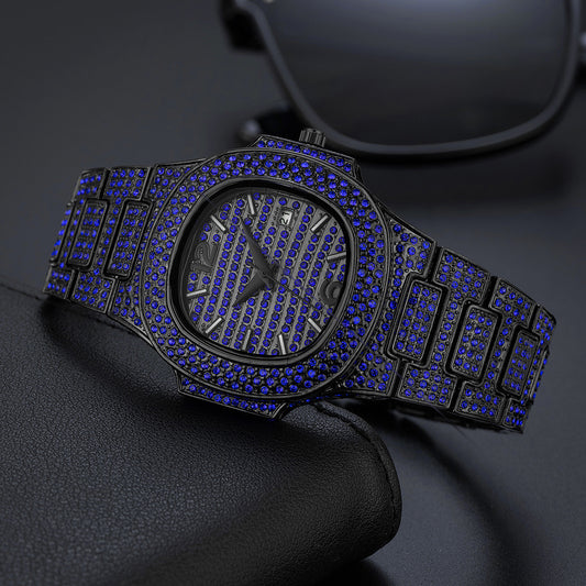 Niche Hip Hop Color Diamond Full Diamond Men's Watch