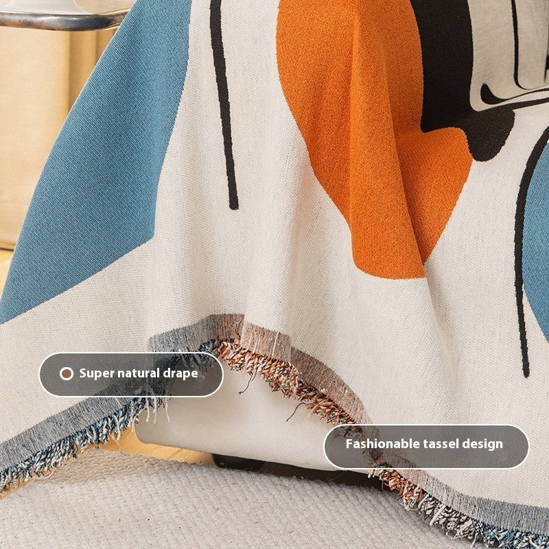 Ins Style Cartoon Chenille Sofa Cover Cloth