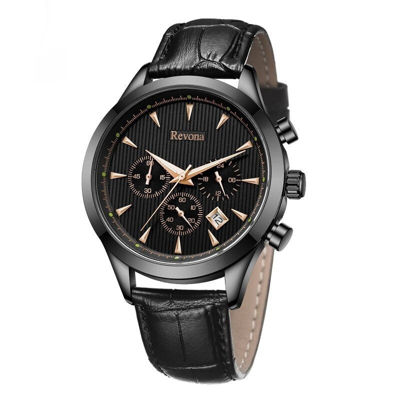 Men's Watch Business Casual Three Eyes And Six Needles Calendar Timing