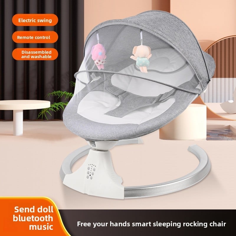 Baby rocking chair, a magic tool for soothing kids, baby sleeping lounge chair, and electric cradle for newborns