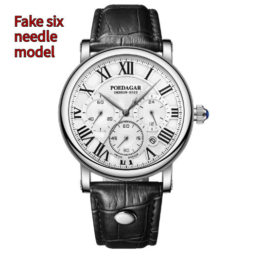 Multifunctional Men's Fashion Quartz Watch Ultra-thin Belt Style