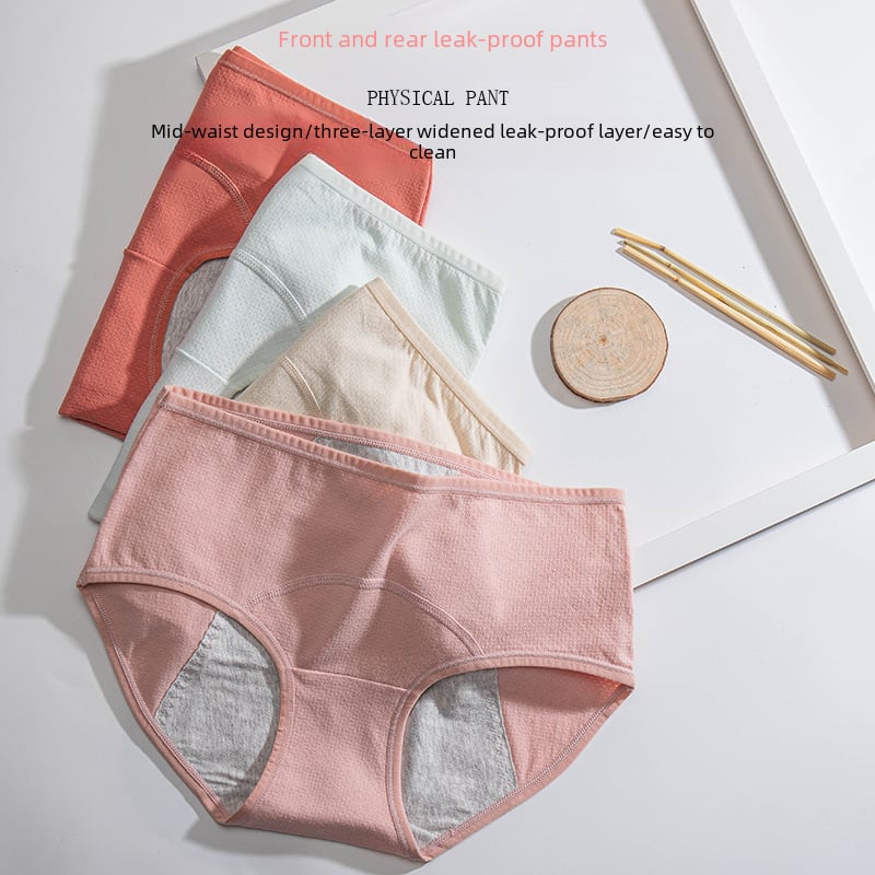Ladies with mid-waist pure cotton underwear