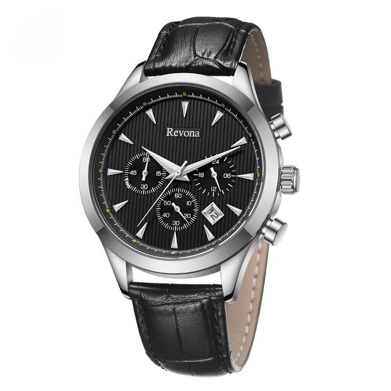 Men's Watch Business Casual Three Eyes And Six Needles Calendar Timing