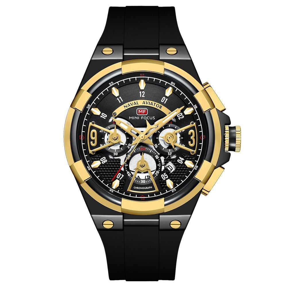 Casual Waterproof Quartz Floating Hollow Surface Watch