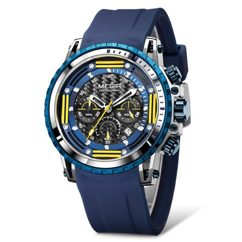 Luminous Waterproof Timing Silicone Sports Watch