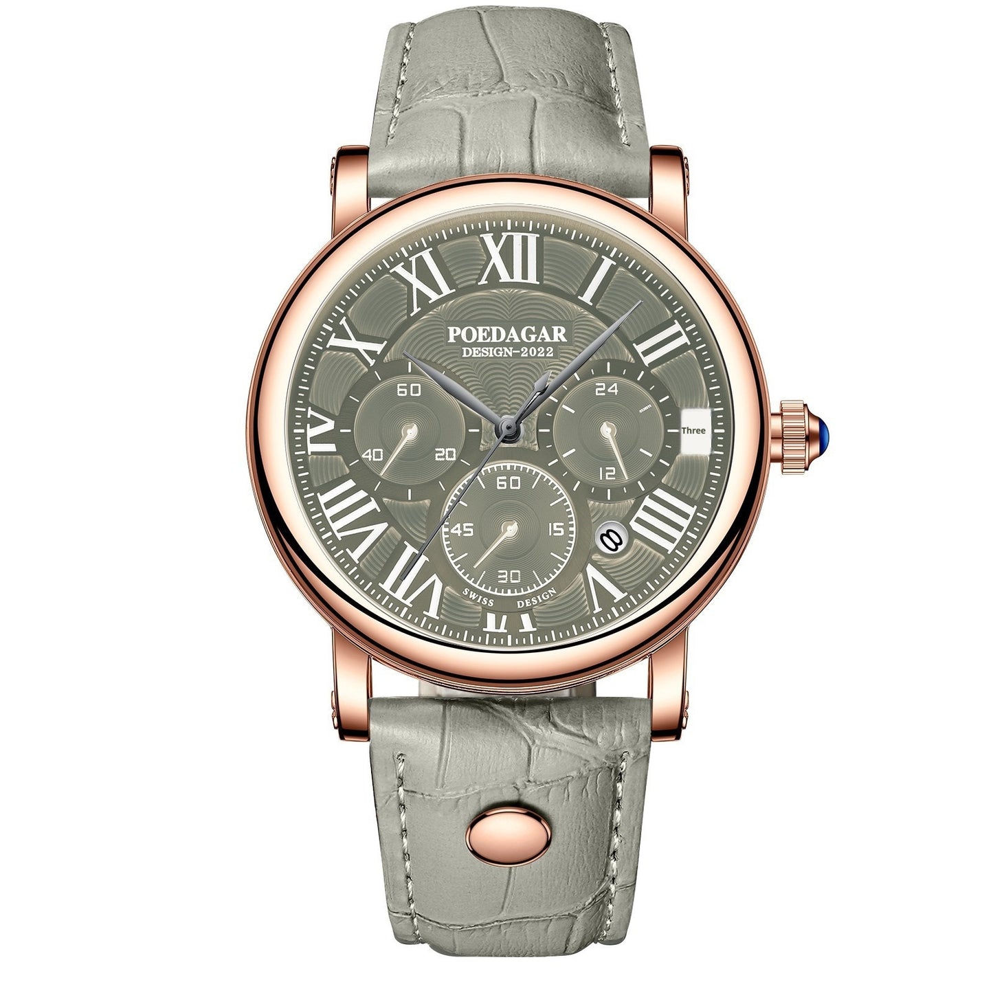 Multifunctional Men's Fashion Quartz Watch Ultra-thin Belt Style