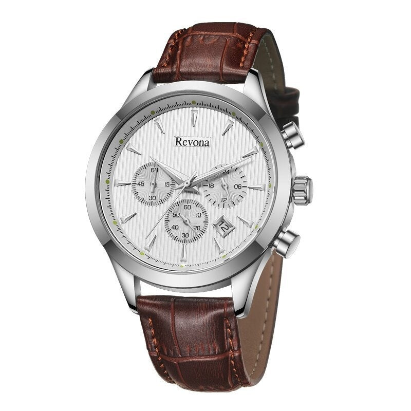 Men's Watch Business Casual Three Eyes And Six Needles Calendar Timing