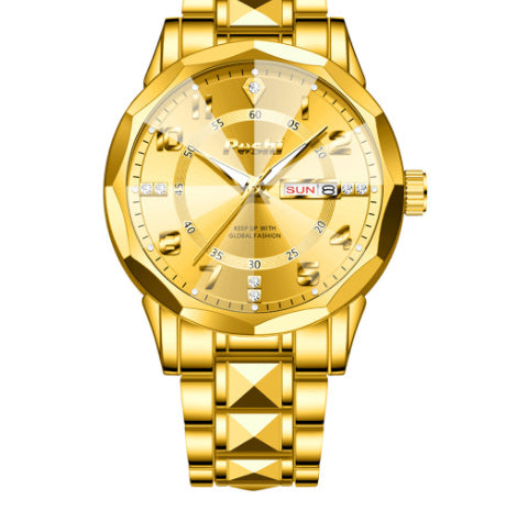 Men's Watch Luminous Calendar Quartz Watch Steel Belt