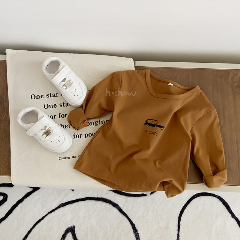 Casual long-sleeved children's and baby top T-shirt base shirt