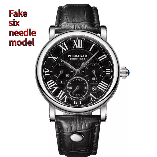 Multifunctional Men's Fashion Quartz Watch Ultra-thin Belt Style